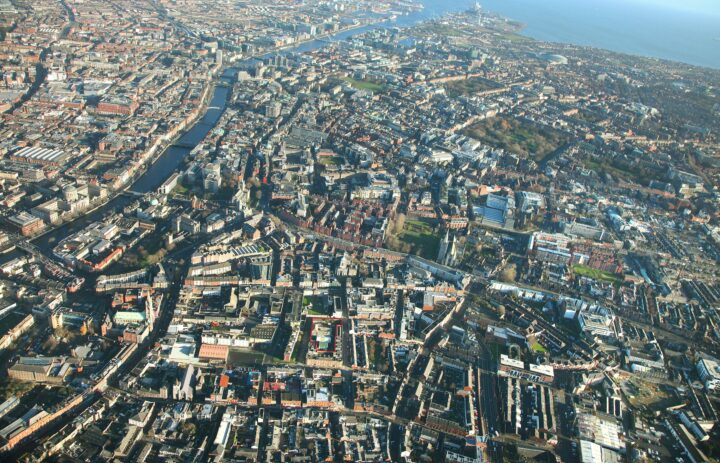 Aerial photograph of Dublin
